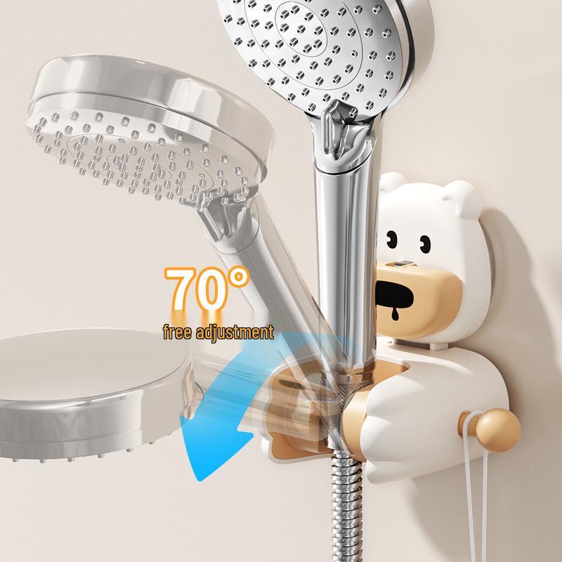 Punch-Free Adjustable Suction Cup Shower Head Bracket for Kids
