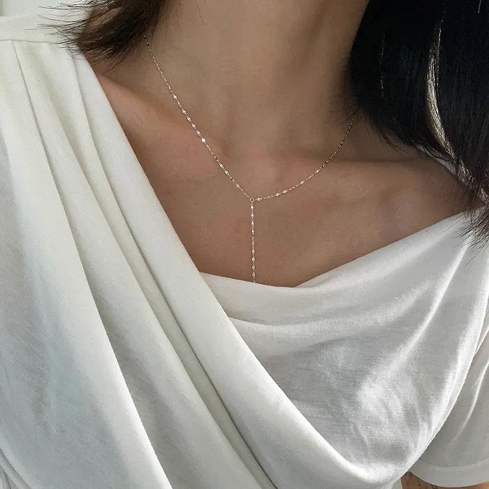 [925silver] Spot drop necklace