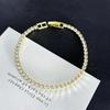 Braccialetti Tennis in Acciaio Inossidabile Colore Oro/Argento con Zirconia da 4 mm per Donne 16/18 cm Cinturino Pulsera Gioielli Lusso Regali