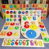 Speelgoed Educatief Montessori Baby Houten Puzzel Speelgoed Geometrisch Alfabet Cijfer Vorm Sorteerder Puzzel Voor Matchen Bordspellen Kinderen