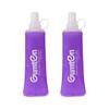 Frasco de Silicone Macio 250ml Pacote com 2, Garrafa de Água Leve à Prova de Vazamento para Esportes ao Ar Livre