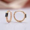 Luxury Black Natural Zircon Earrings For Women Fine  Rose Gold Bride Earrings Vintage Wedding Jewelry Gift Fashion