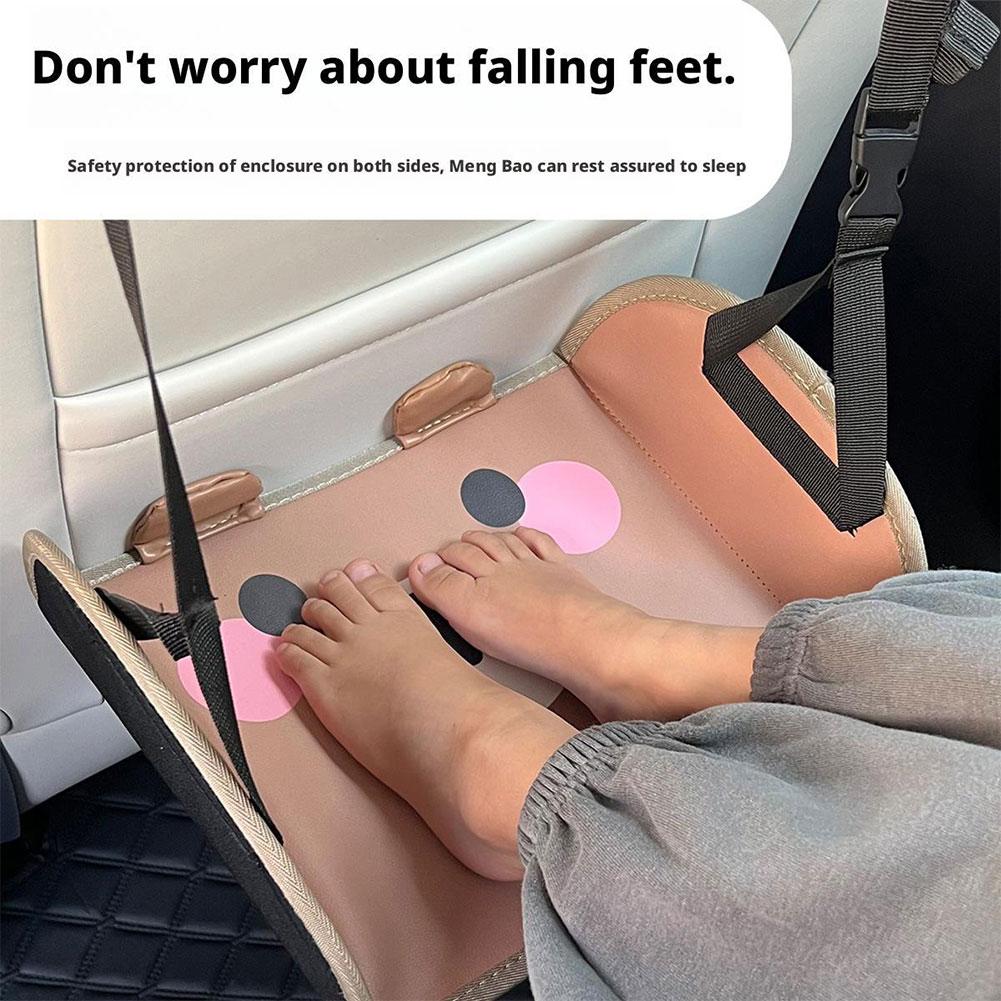 Universal Bear Car Travel Rest Foot Mat Portable Auto Backseat Suspension Hammock Foot Tool Car Travel Seat Foot Support Adjust
