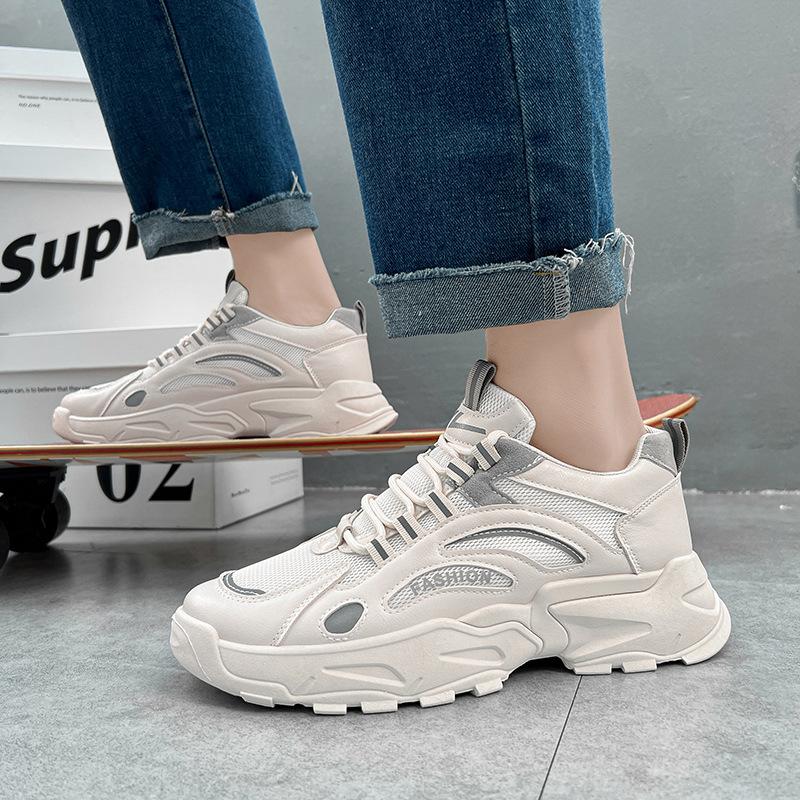 Pantofi Sport Bărbați Casual Mesh Pantofi Trendy Dad Pantofi Bărbați Primăvară Noi Pantofi Albi Stil Bărbați