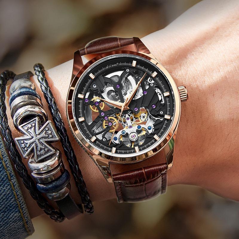 AILANG New Men's Watches Automatic Mechanical Watches Skeleton Men's Watches Wristwatches Waterproof