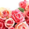 9 Heads Artificial Silk Fake Flowers Leaf Rose Wedding Floral Decor Bouquet