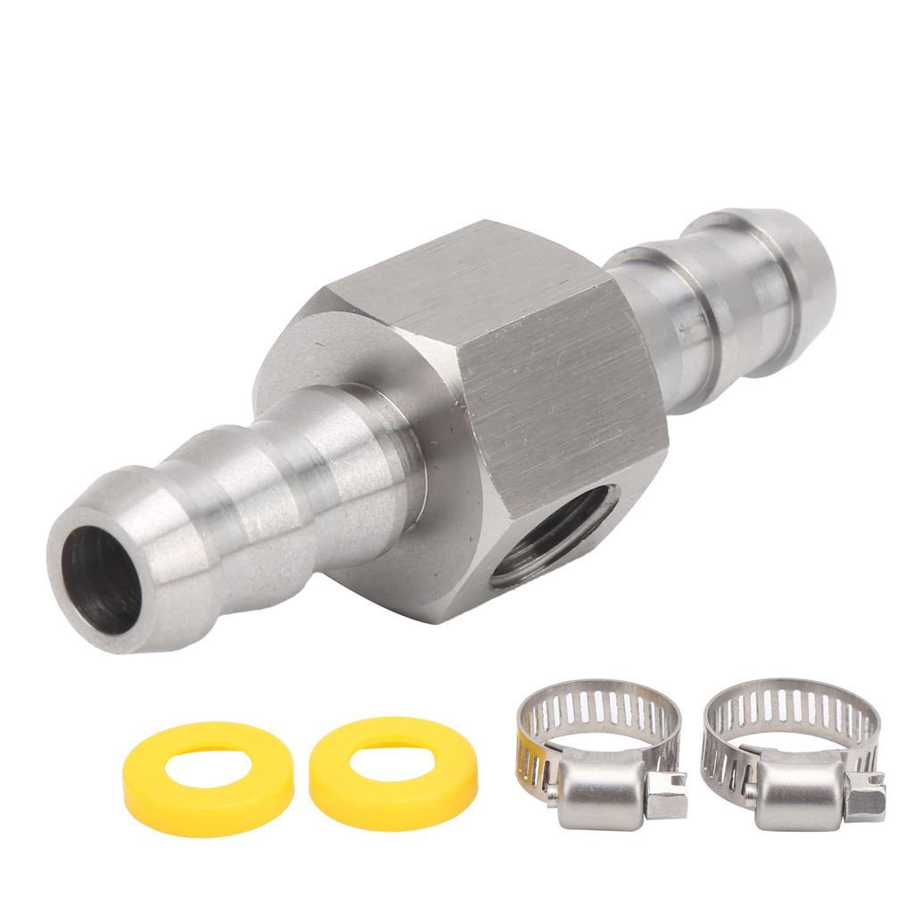 Fuel Pressure Sensor TFitting Adapter Fit for 3/8  Car Quick Connection Fittings