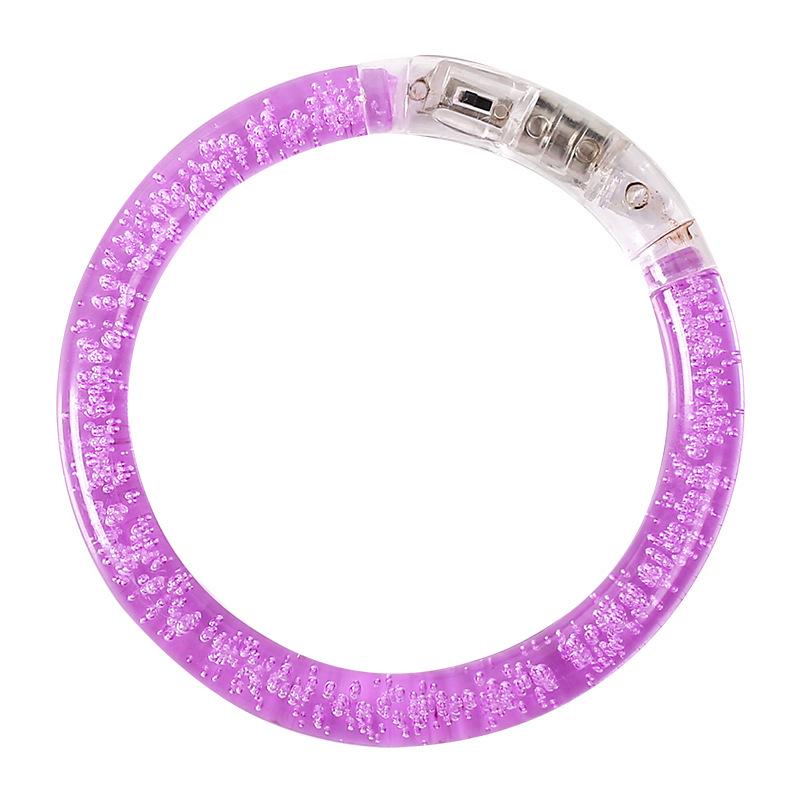 LED Flash Bubble Bracelet - Luminous Acrylic Toy for Night Markets & Concerts