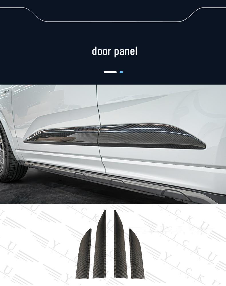 Porsche Macan Carbon Fiber Exterior Trim Kit: Door Panels, Mirrors, Wing