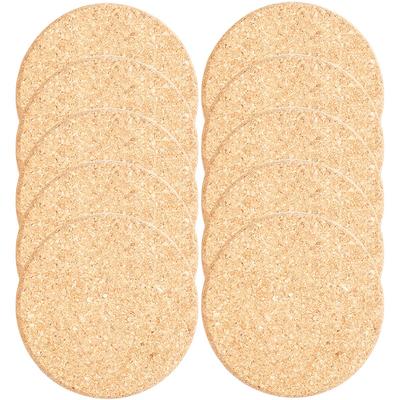 10Pcs Cork Plant Coasters Round Mats Indoor Outdoor Pot Saucers Protect Furniture Floors Water Stains Scratch Resistant Garden