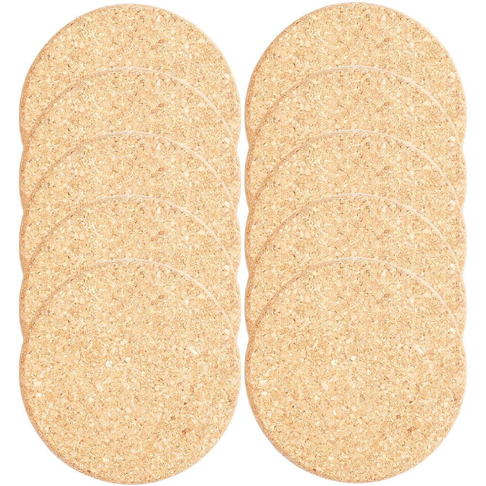 10pcs Cork Plant Coasters Round Flowerpot Pads Waterproof Non-Slip Garden Planter Mats Diy Cork Trays For Home Plants