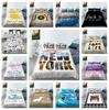 3D Bedding with Letter Pattern Single Double Bed Full Size Letter Printed Pillowcase and Quilt Cover 2 or 3 Washable Comfortable Home Decoration