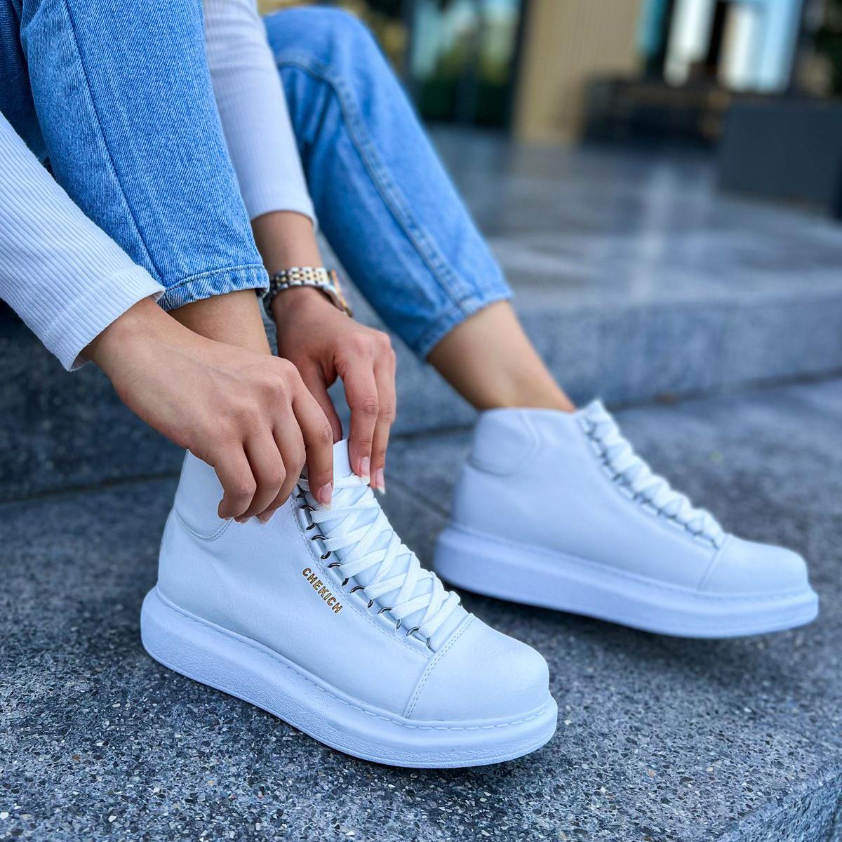 

CHEKICH, оригинальные брендовые женские ботинки CST Roma белого цвета, высококачественные зимние сезонные женские ботинки на шнуровке, CH258