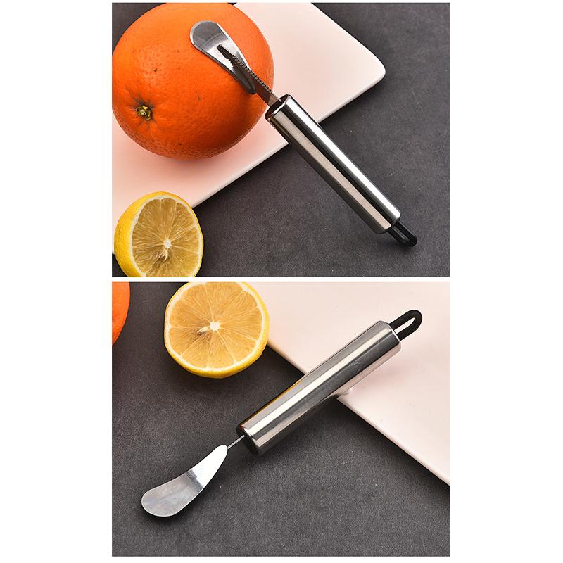 Stainless Steel Orange Peeler Citrus Peeler Tool With Comfortable Handle Fruit Slicer Cutter Remover For Kitchen