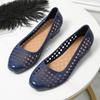 WTEMPO Women Hollow-out Soft Thick Heel Work Shoes Versatile Non-slip Large Size Solid Color Casual Single Shoes