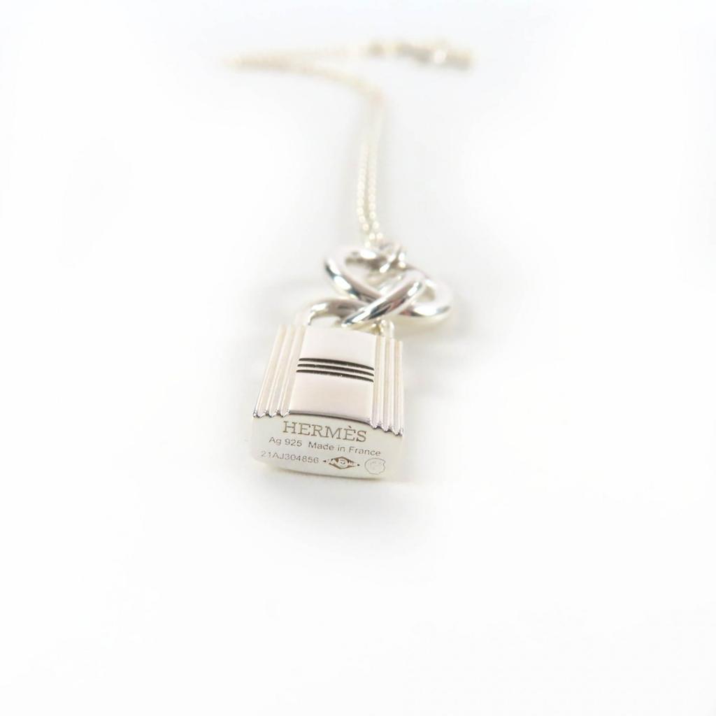 Excellent HERMES Necklace Amulet Cadena Silver AG925 Women Used