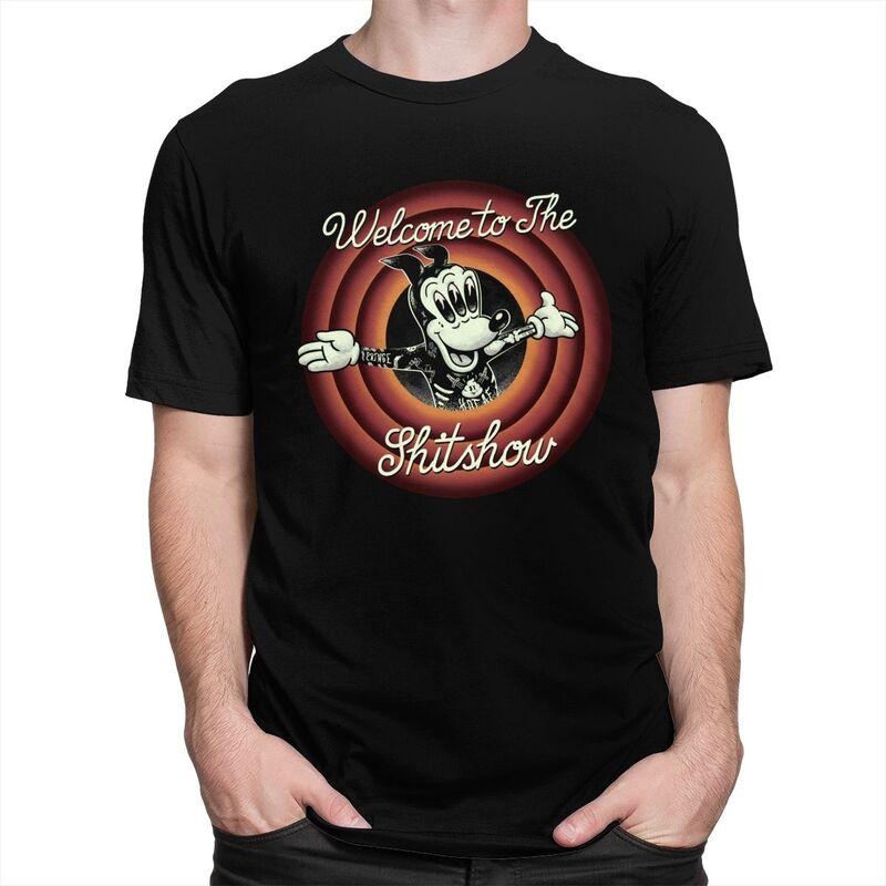 Custom Fashion Welcome To The Shitshow T Shirt Men Short Sleeve Tshirt Casual Tee 100 Cotton Oversized Tshirts Merchandise