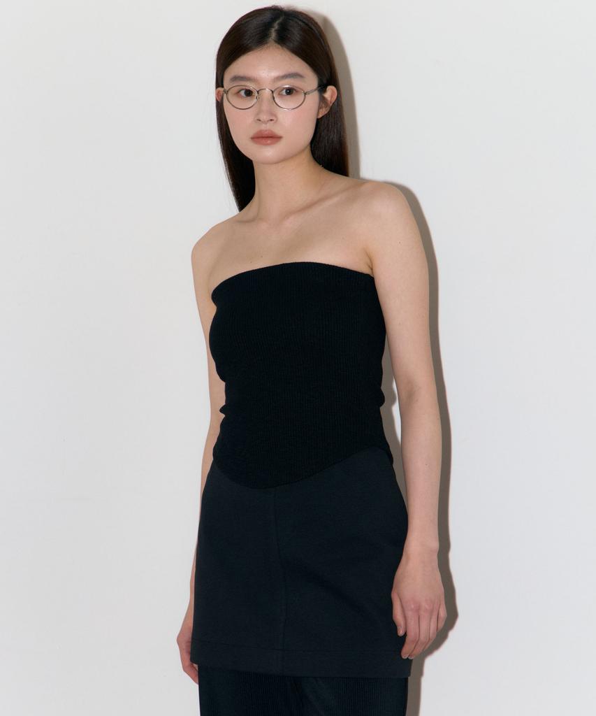 38COMEONCOMMON Rib Tube Top (Black)