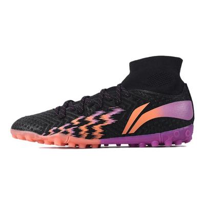 Li Ning Comfortable Breathable TF Soft Ground Football Shoes Men Football Shoes Standard-Black YSTU021-3