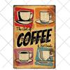 Coffee Tin Sign Vintage Metal Plaque Kitchen Coffee Bar Cafe Retro Posters Pub Wall Decorative Plates Home Decor 20*30 cm
