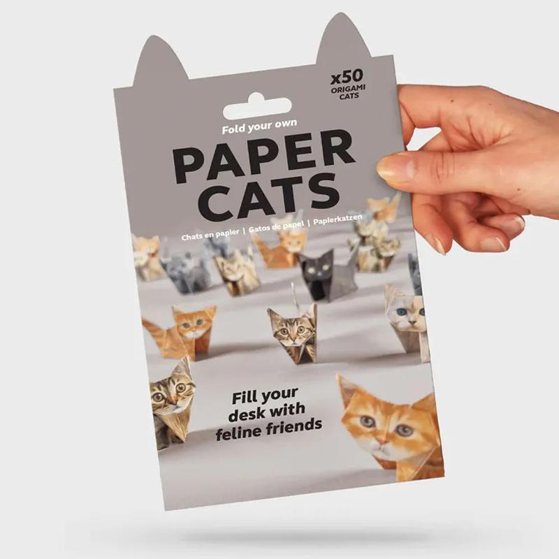 Creative DIY Paper Cats Handmade DIY Paper Cat Dog Dinosaur Folding Animal Folding Craft Paper Set for Home Decoration Gifts