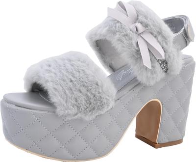 [Yosuke] Thick-soled Fur Sandals