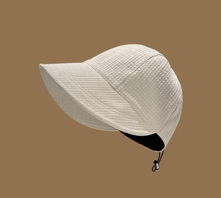 Ruth same fisherman hat children summer plain sunscreen waffle bucket hat thin modified face cap