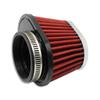 For Motor Car Minibike Air Filter 60Mm Cold Air Intake High Flow Cone Filter Red