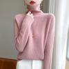 Women's Cashmere Sweater Qinghe Cashmere 30% Cashmere 70% Wool Autumn and Winter Cashmere Thick Pullover Soft and Warm