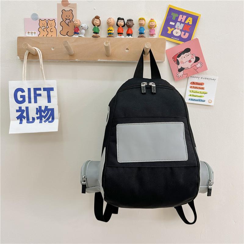 Modern Colorful Canvas Backpack For Kids Lightweight Ergonomic School Bag For Boys And Girls