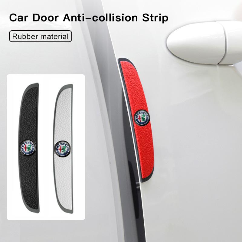 2026 Gorąca Naklejka 4 szt. Pasek Antykolizyjny do Samochodu Silikonowa Podkładka Ochronna Dla Alfa Romeo Giulietta Mito 159 Giulia Stelvio 156 147