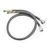 304 Stainless Steel Braided Metal Hose - Pointed End Kitchen Sink Faucet Inlet Pipe for Cold/Hot Water