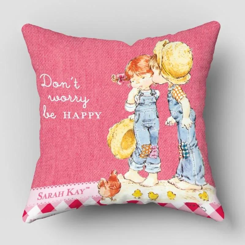 Kissenbezüge Sarah Kay Cartoon Kissenbezüge Dekokissen für Sofa Autodekoration Kissenbezug WJY12.25