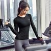 Xiaohongshu Women's Quick-Dry Breathable Long-Sleeve Yoga Tops - Sweat-Absorbent, Tight-Fit, Ideal for Autumn Running & Fitness.
