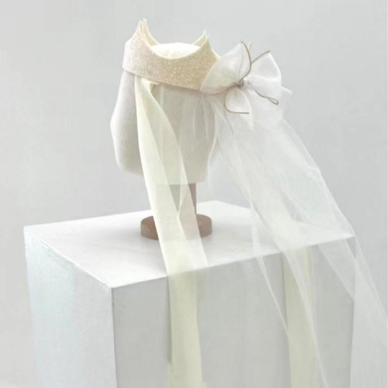 Lace Mesh Headband Birthday Hat Baby Shower Photo Props Baby Anniversary Head Decoration Birthday Decoration