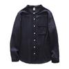 Women's Stand Collar Pure Cotton Shirt - Loose Double Layer Cotton Gauze