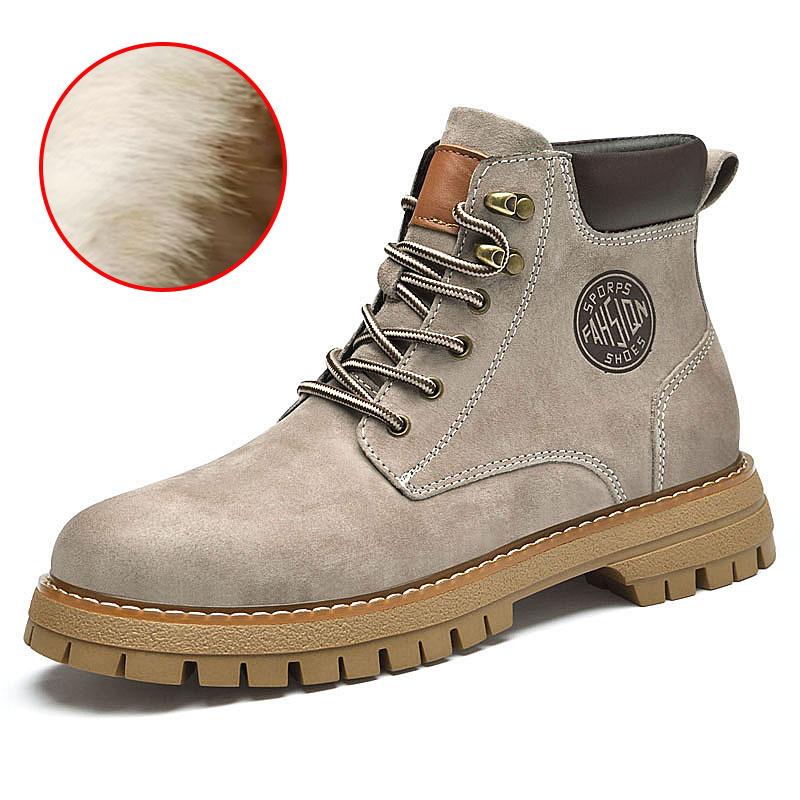 

Мужские ботинки мартин осенне-весенние новые ботинки цвета ревеня ботинки с высоким берцем мужские ботинки в британском стиле ботинки из свиной кожи первого слоя рабочие ботинки 46