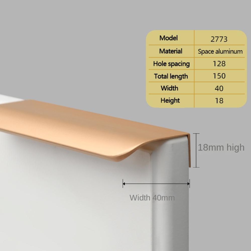 Klíčky ke dveřím ze slitiny hliníku Skryté úchytky zásuvek Vysoce kvalitní úchytky skříněk Domácnost