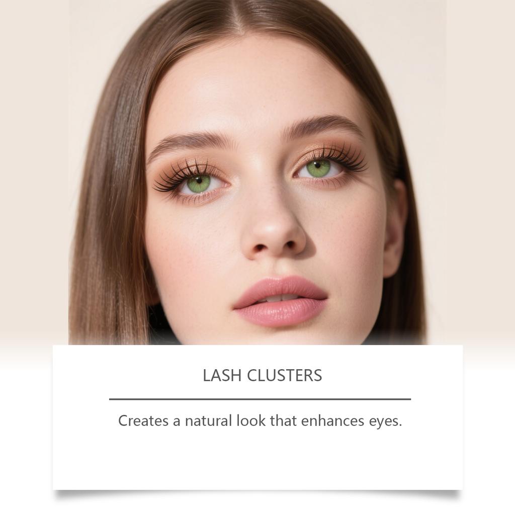 Clusters Glue Free False Eyelashes False Eyelashes Enlarge Your Eyes Without Straining Them, A Comfortable Eye Makeup Prop
