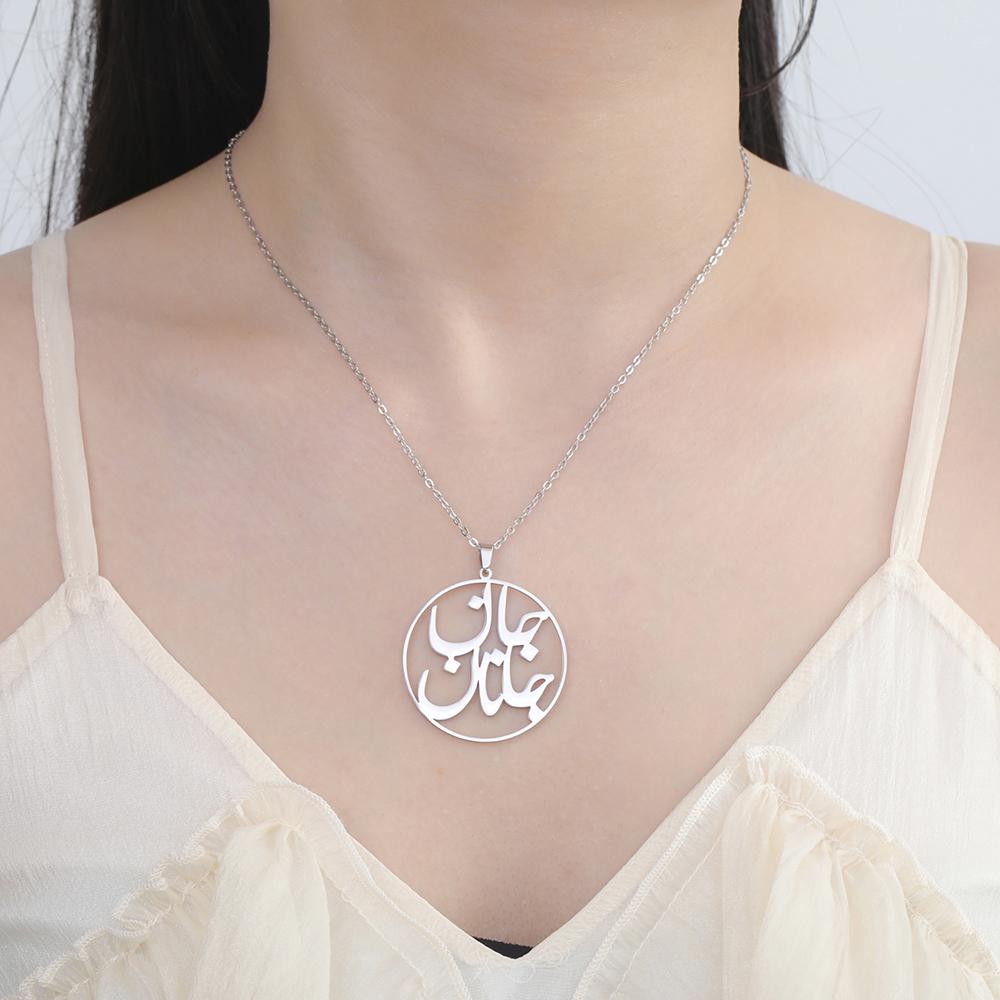 Dawapara Persian Iranian Love Eshgh Farsi Necklace Persian Calligraphy Necklace Stainless Steel Jewelry New Year Gift