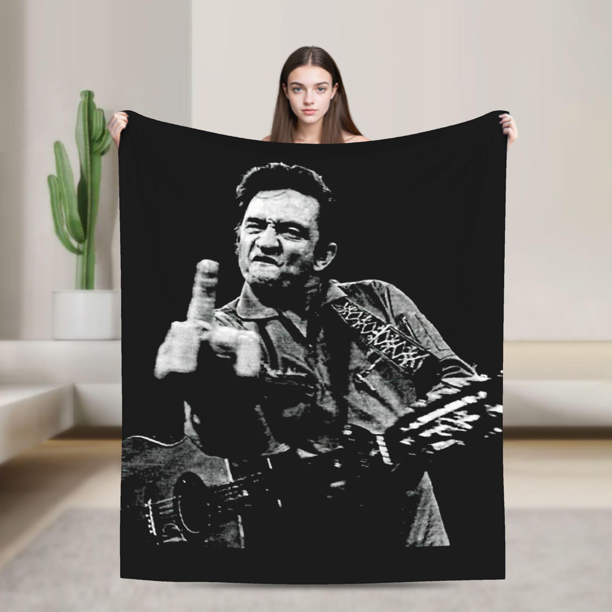 Pandara Jewelry Unisex Johnny Cash Blankets Fleece Spring Autumn Multifunction Ultra-Soft Throw Blanket For Home Office Quilt