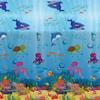 Under The Sea Party Decorations Tablecloth, 3Pcs Disposable Underwater Sea Life Blue Ocean Theme Birthday Baby Shower Tablecover Supplies, 86in x