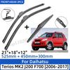 3PCS For Daihatsu Terios MK2 J200 F700 2006-2017 Front Rear Wiper Blades Windshield Windscreen Window Cutter Accessories