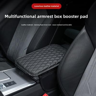 Car Armrest Box Pad Multifunctional Double Pocket Storage Bag Car Central Armrest Box Sponge Heightening Pad Cover