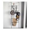 Yamazaki Jitsugyo (Yamazaki) Stand-up Mesh Ladder Hanger Black Approx. W45 x D24 x H160cm Tower Ladder Rack Hanger Rack 4730