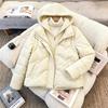 Removable and thickened new down padded jacket jacket winter padded jacket women's short fashion casual hooded