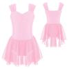 Kids Girls Ballet Tutu Princess Dress Lyrical Dance Costumes Gymnastics Leotard Modern Lyrical Ballroom Dancewear Fancy Skating