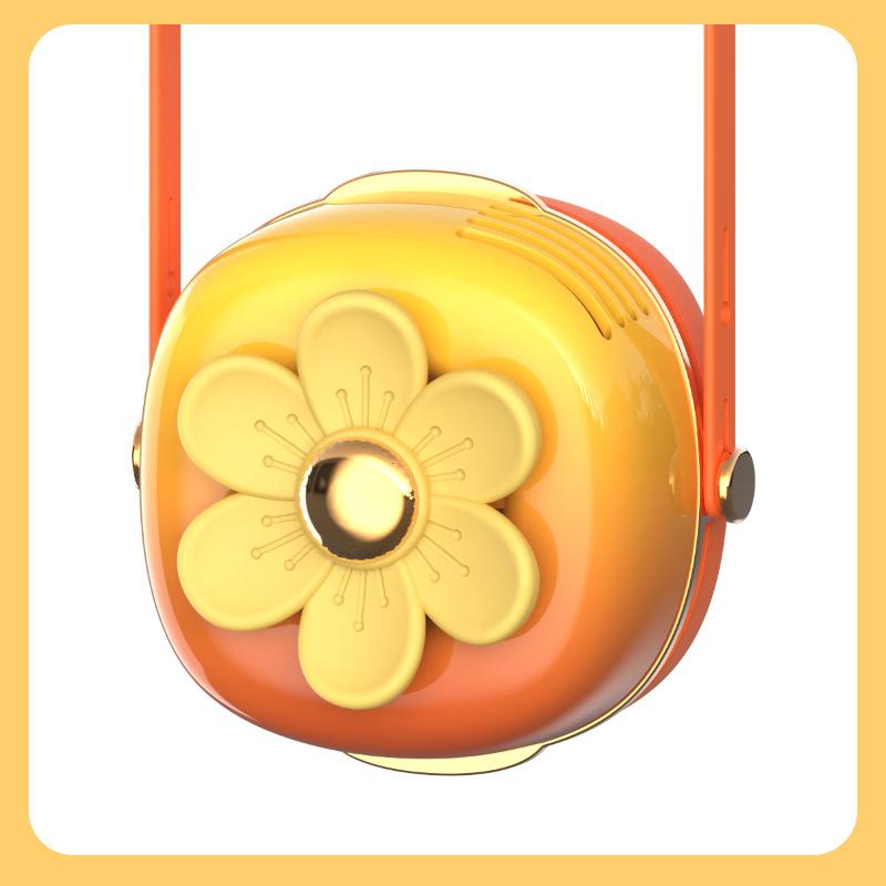 

Летний милый воздухоохладитель, Мини-вентилятор без лопастей с подвесным шнурком, Подвесной шейный вентилятор, Портативный кондиционер для детской коляски, USB-подарок жёлтый