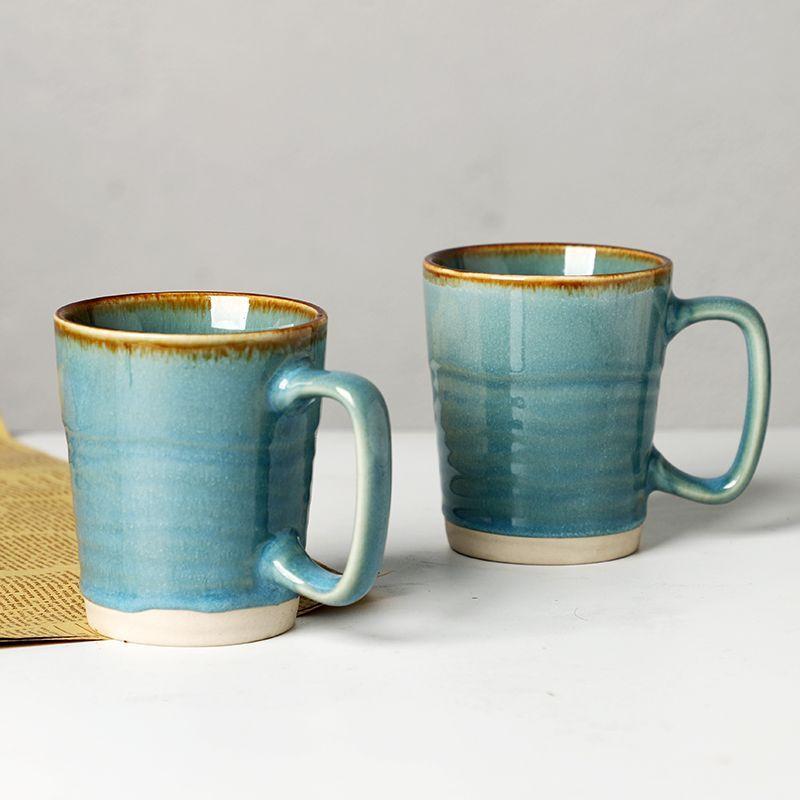 Mug kiln transformation coffee cup, home retro drinking ceramic cup, breakfast milk cup