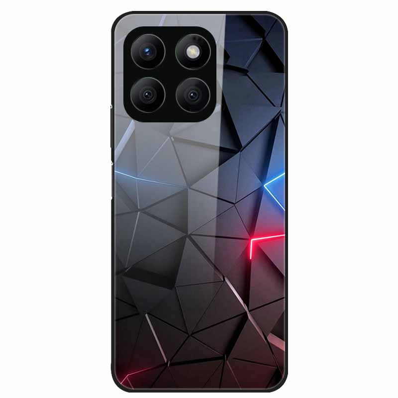 For Honor X8C Case Tempered Glass Hard PC Back Shell for Honor X8C 4G Phone Cases Bumper Covers for HonorX8C X 8C Fashion Shells